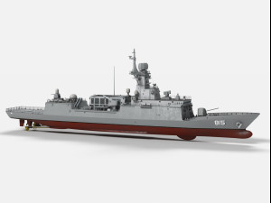 roks gangwon ffg-815 incheon class frigate Modelo 3D