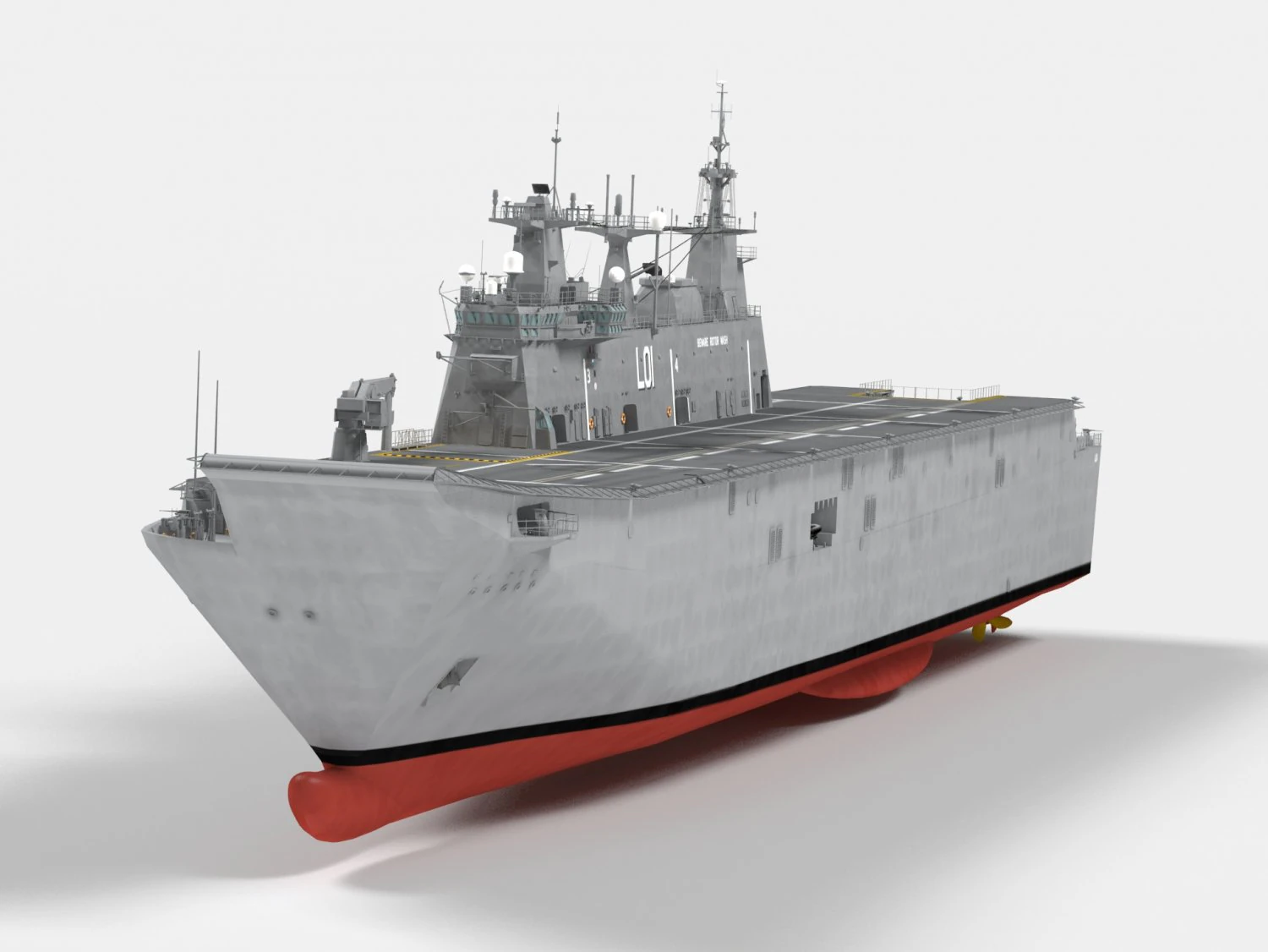 hmas adelaide canberra class lhd 3D Model .c4d .max .obj .3ds .fbx .stl .blend 