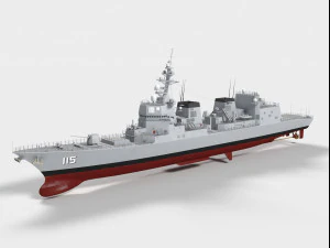 dd115 perusak kelas akizuki Model 3D