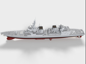 dd115 akizuki class destroyer 3D Model