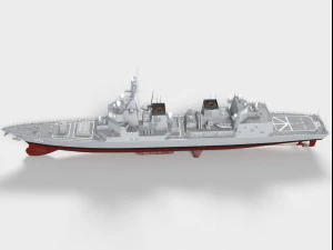 dd115 akizuki class destroyer 3D Model
