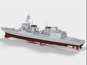 dd115 akizuki class destroyer 3D Model