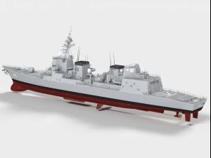 dd115 akizuki class destroyer 3D Model