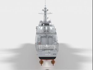 dd115 akizuki class destroyer 3D Model