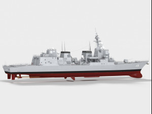 dd115 akizuki class destroyer 3D Model