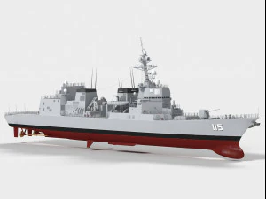 dd115 akizuki class destroyer 3D Model