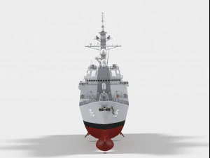 dd115 akizuki class destroyer 3D Model