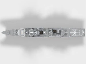 dd115 akizuki class destroyer 3D Model