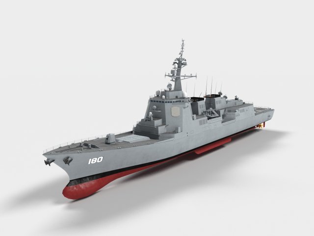 ddg-180 haguro 3D Model .c4d .max .obj .3ds .fbx .stl .blend 