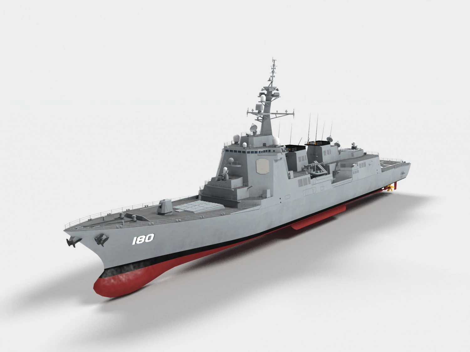 ddg-180 haguro 3D Model .c4d .max .obj .3ds .fbx .stl .blend 