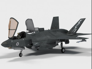 lockheed f-35 b british decals 3D Model