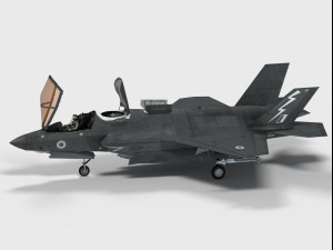 lockheed f-35 b british decals 3D Model