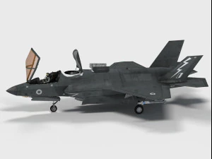lockheed f-35 b british decals 3D Model