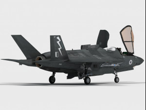 lockheed f-35 b british decals 3D Model