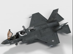 lockheed f-35 b british decals 3D Model