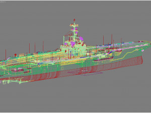 USS CVN-59 Forrestal 3Dモデル