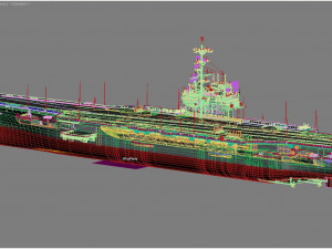 USS CVN-59 Forrestal 3Dモデル