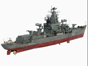 Cruzador da classe Almirante Zuzulya Kresta-1 Modelo 3D