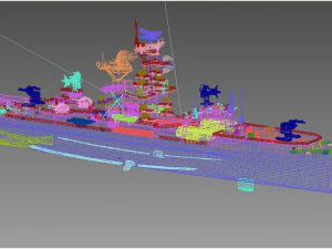 Cruzador da classe Almirante Zuzulya Kresta-1 Modelo 3D