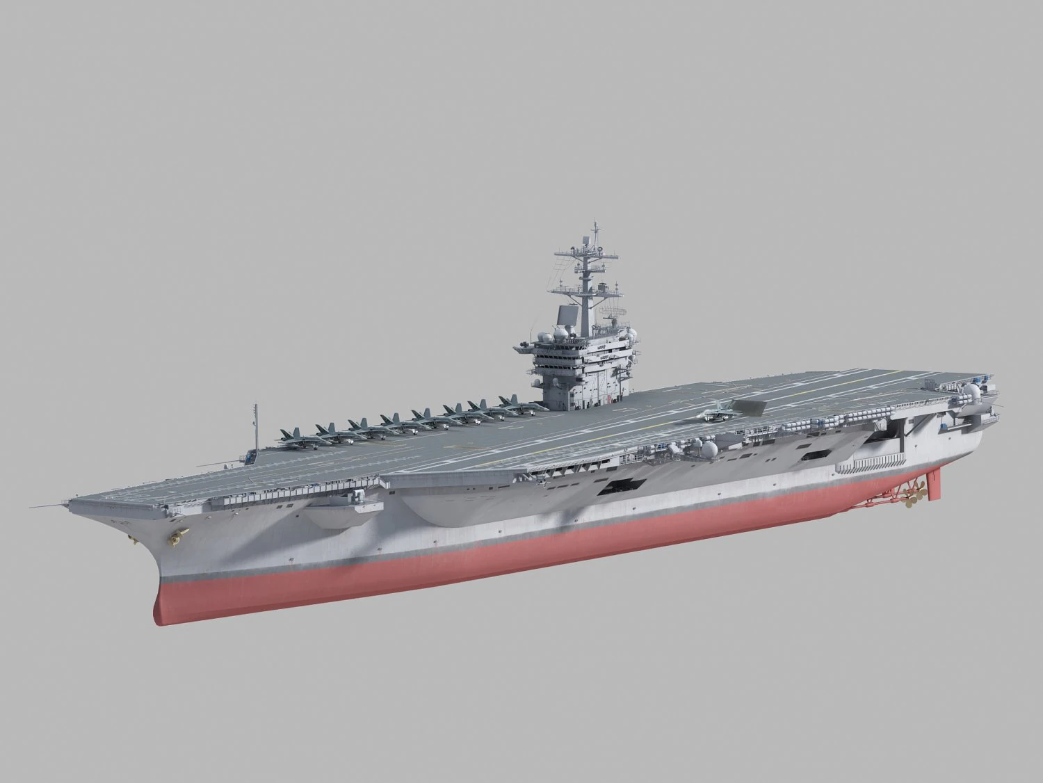 CVN72 USS Abraham Lincoln 3D Model .c4d .max .obj .3ds .fbx .stl .blend 