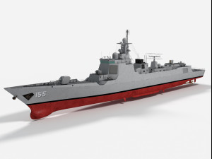 155 Nanjing Type 052D Luyang III class Destroyer 3D Model