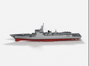 155 Nanjing Type 052D Luyang III class Destroyer Modelo 3D