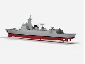 155 Nanjing Type 052D Luyang III klasse torpedobootjager 3D Model