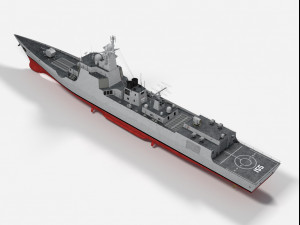 155 Nanjing Type 052D Luyang III class Destroyer Modelo 3D