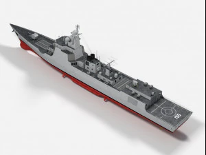 155 Nanjing Type 052D Luyang III klasse torpedobootjager 3D Model