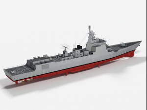 155 Nanjing Type 052D Luyang III klasse torpedobootjager 3D Model