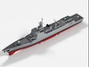 155 Nanjing Type 052D Luyang III klasse torpedobootjager 3D Model