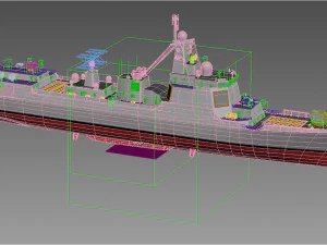 155 Nanjing Type 052D Luyang III klasse torpedobootjager 3D Model