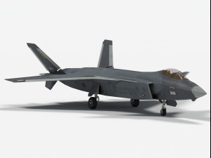 Chengdu J-20 S Mighty Dragon 3D Model