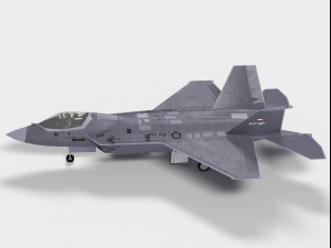 KAI KF-21 Boramae Indonesian version 3D Модель
