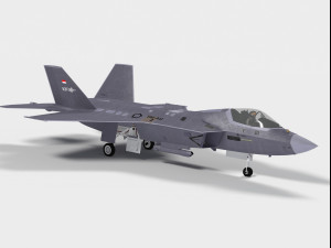 KAI KF-21 Boramae Indonesian version 3D Модель