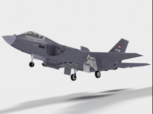 KAI KF-21 Boramae Indonesian version 3D Модель