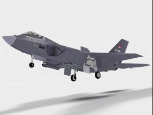 KAI KF-21 Boramae versione indonesiana Modello 3D