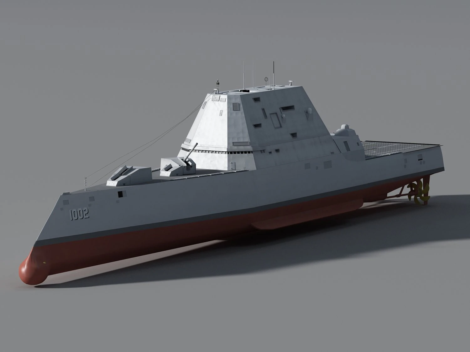 USS Lyndon B Johnson DDG-1002 Modelo 3D .c4d .max .obj .3ds .fbx .stl .blend