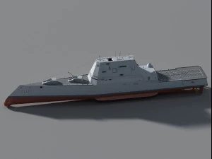 USS Lyndon B Johnson DDG-1002 Modelo 3D
