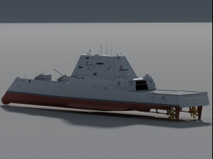 USS Lyndon B Johnson DDG-1002 3D Model