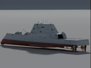 USS Lyndon B Johnson DDG-1002 Modelo 3D