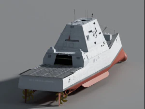 USS Lyndon B Johnson DDG-1002 Modelo 3D
