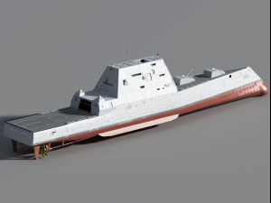 USS Lyndon B Johnson DDG-1002 3D Model