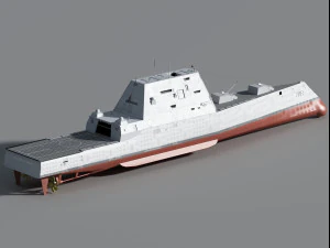 USS Lyndon B Johnson DDG-1002 Modelo 3D