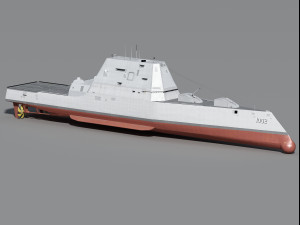 USS Lyndon B Johnson DDG-1002 3D Model