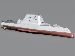 USS Lyndon B Johnson DDG-1002 Modelo 3D