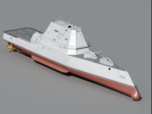 USS Lyndon B Johnson DDG-1002 Modelo 3D
