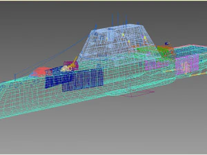 USS Lyndon B Johnson DDG-1002 Modelo 3D