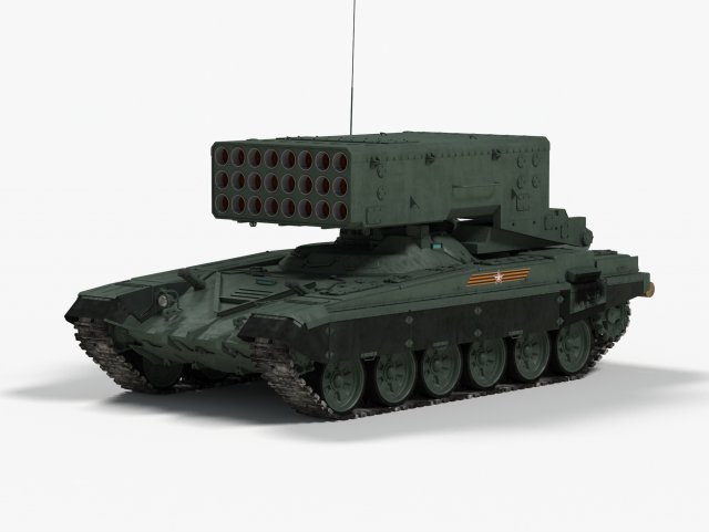 TOS-1 Buratino 3D Model .c4d .max .obj .3ds .fbx .lwo .lw .lws