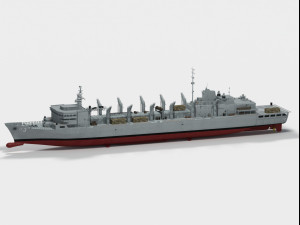 USS Seattle AOE-3 Sacramento class support ship 3Dモデル